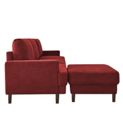 Oudrey 3 Seater Sofa Set with Center Table for Living Room (Maroon Colour) Premium Fabric Sofa
