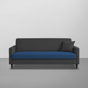 Premium Valkyrie 3 Seater Sofa Set 3 Seater Modern Sofa Set for Living Room (Blue Black Color Fabric)
