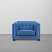Sinclair 1 Seater Sofa Set for Living Room (Blue Colour) Premium Fabric Sofa