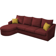 Shrank Round Lounger L Shape 6 Seater Sofa Set for Living Room (Maroon) Fabric Sofa | LHS