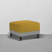 Swaloni RHS 4 Seater L Shape Sofa Set with Center Table for Living Room (Yellow Grey) Premium Fabric Sofa