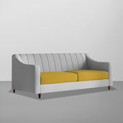 Mobius 3 Seater Sofa Set for Living Room (Yellow Grey Colour Sofa) Premium Fabric Sofa for Living Room