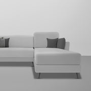 Arlond RHS 4 Seater L Shape Sofa Set for Living Room (Grey Fabric) Premium Fabric Sofa