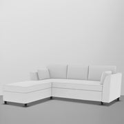 Blustin LHS 4 Seater L Shape Sofa Set for Living Room (Grey Fabric) Premium Fabric Sofa