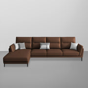 Morken LHS 6 Seater L Shape Sofa Set for Living Room (Brown) Premium Fabric Sofa