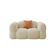 Vetras Modern Velvet Bubble Cloud Sofa, Tufted Design Upholstered 1 Seater Sofa Set for Living Room, (Black Colour) Premium Velvet Fabric Sofa