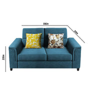 Nancy 2 Seater Sofa Set for Living Room | Color - Brown Grey