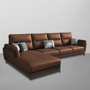 Morken LHS 6 Seater L Shape Sofa Set for Living Room (Brown) Premium Fabric Sofa
