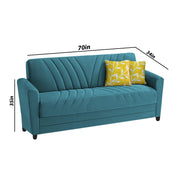 Francis 3 Seater Sofa Set for Living Room (Turquise) Fabric