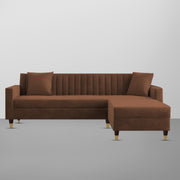 Grayon 3 Seater Convertible Sofa Set for Living Room, 3 Seater & Ottoman Modular Sectional Couch for Small Space (Black Colour) Fabric Sofa Set