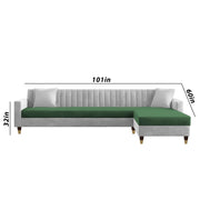 Garcia LHS 6 Seater L Shape Sofa Set for Living Room (Black Grey - Colour) Premium Fabric Sofa Set
