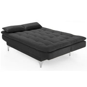 Danny 3 Seater Sofa Cum Bed for Living Room Premium Fabric Sofa for Living Room (Black Colour Premium Fabric)