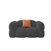 Vetras Modern Velvet Bubble Cloud Sofa, Tufted Design Upholstered 1 Seater Sofa Set for Living Room, (Black Colour) Premium Velvet Fabric Sofa