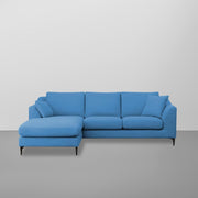 Cortina LHS 4 Seater L Shape Sofa Set for Living Room (Turquise Fabric) Premium Fabric Sofa