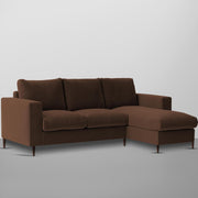 Charmi RHS 4 Seater L Shape Sofa Set for Living Room (Brown Fabric) Premium Fabric Sofa