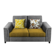 Nancy 2 Seater Sofa Set for Living Room | Color - Brown Grey