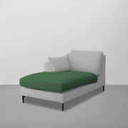 Cortina LHS 4 Seater L Shape Sofa Set for Living Room (Green Grey Fabric) Premium Fabric Sofa