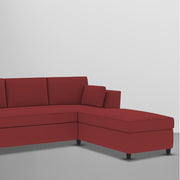 Blustin RHS 4 Seater L Shape Sofa Set for Living Room (Maroon Fabric) Premium Fabric Sofa