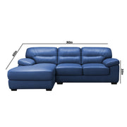 Raster LHS 4 Seater L Shape Sofa Set for Living Room (Blue) Premium Leathertte Fabric Sofa
