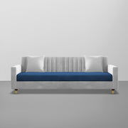 Garcia 3 Seater Sofa Set for Living Room (Blue Black Colour) Premium Fabric Sofa