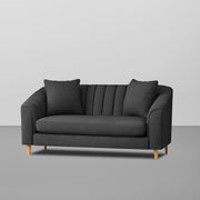 Doraldo 2 Seater Sofa Set for Living Room (Black Colour Fabric) Premium Fabric Sofa for Living Room