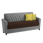 Francis 3 Seater Sofa Set for Living Room (Brown Grey) Fabric