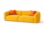 Vesta Modern Velvet Bubble Cloud Sofa, Tufted Design Upholstered 3+1+1 Seater Sofa Set for Living Room, (Black Colour) Premium Velvet Fabric Sofa