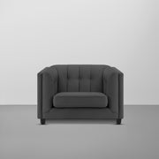 Sinclair 1 Seater Sofa Set for Living Room (Blue Colour) Premium Fabric Sofa