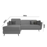 Arlond LHS 4 Seater L Shape Sofa Set for Living Room (Dark Grey Fabric) Premium Fabric Sofa