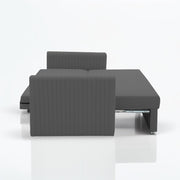 Clifton 3 Seater Sofa Cum Bed for Living Room (Dark Grey Fabric) Premium Fabric Sofa