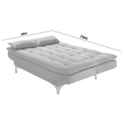 Danny 3 Seater Sofa Cum Bed for Living Room Premium Fabric Sofa for Living Room (Black Colour Premium Fabric)