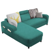 Amanda LHS 4 Seater L Shape,Sofa Set for Living Room (Turquise Fabric)