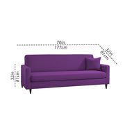 Premium Valkyrie 3 Seater Sofa Set 3 Seater Modern Sofa Set for Living Room (Purple Color Fabric)