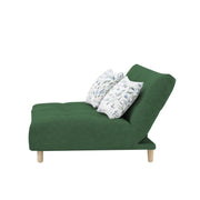 Drantly 3 Seater Sofa Cum Bed for Living Room (Green Fabric Color) Premium Suede Velvet Fabric Sofa Cum Bed for Living Room