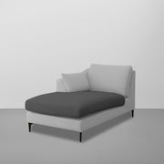 Cortina LHS 4 Seater L Shape Sofa Set for Living Room (Black Grey Fabric) Premium Fabric Sofa