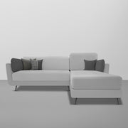 Arlond RHS 4 Seater L Shape Sofa Set for Living Room (Grey Fabric) Premium Fabric Sofa