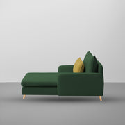 Vive 1 Seater Lounge Sofa for Living Room (Green Colour) Premium Fabric Sofa
