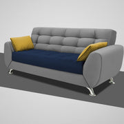 Leadown 3 Seater Sofa for Living Room (Blue Grey) Premium Fabric Sofa
