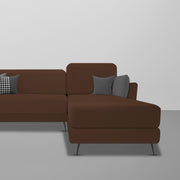 Arlond RHS 4 Seater L Shape Sofa Set for Living Room (Brown Fabric) Premium Fabric Sofa