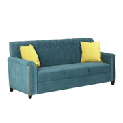 Rogelio 1 Seater Sofa Set for Living Room (Black Fabric)