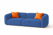 Vesta Modern Velvet Bubble Cloud Sofa, Tufted Design Upholstered 3+1+1 Seater Sofa Set for Living Room, (Black Colour) Premium Velvet Fabric Sofa