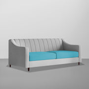 Mobius 3 Seater Sofa Set for Living Room (Turquise Grey Colour Sofa) Premium Fabric Sofa for Living Room