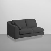Cortina RHS 4 Seater L Shape Sofa Set for Living Room (Black Colour Fabric) Premium Fabric Sofa