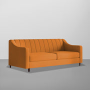 Mobius 3 Seater Sofa Set for Living Room (Orange Colour Sofa) Premium Fabric Sofa for Living Room