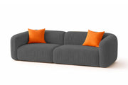 Vesta Modern Velvet Bubble Cloud Sofa, Tufted Design Upholstered 3+1+1 Seater Sofa Set for Living Room, (Black Colour) Premium Velvet Fabric Sofa