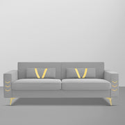 Ivary 3 Seater Sofa Set for Living Room (Black Colour) Premium Fabric Sofa