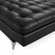 Danny 3 Seater Sofa Cum Bed Leatherette Fabric (Black) with Two Cushions Perfect for |Home Living |Office Room and Guest Room Premium Sofa