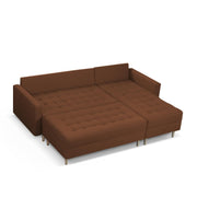 Ashton RHS 4 Seater L Shape Sofa Set with Center Table for Living Room (Brown Fabric) Premium Fabric Sofa