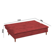 Calvin 3 Seater Sofa Cum Bed for Living Room (Black Fabric) Premium Fabric Sofa
