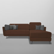 Arlond RHS 4 Seater L Shape Sofa Set for Living Room (Brown Fabric) Premium Fabric Sofa